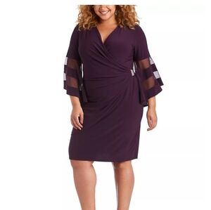 Women's R&M Richards Elegant Black Cocktail Or Party Dress. MADE IN USA